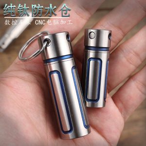 Titanium Storage Case With Grooves Pattern - Bosetitanium