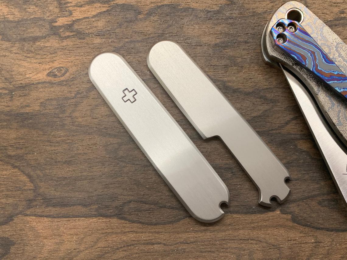 Titanium Scales for Medium Swiss Army Knife Victorinox 91mm Series