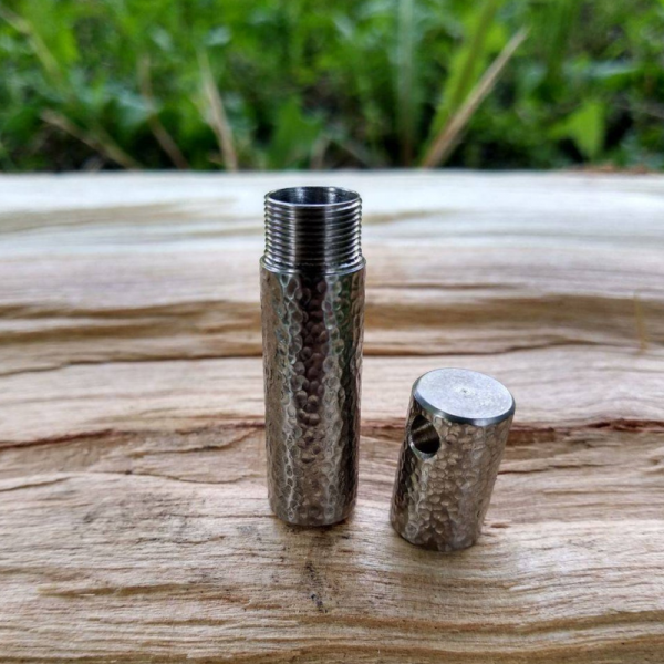 titanium small multipurpose capsule hammered