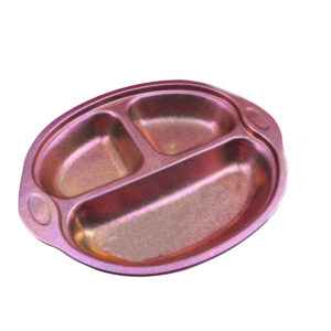 titanium pink plate kindergarten dinner plate baby partition plate canteen dish plate