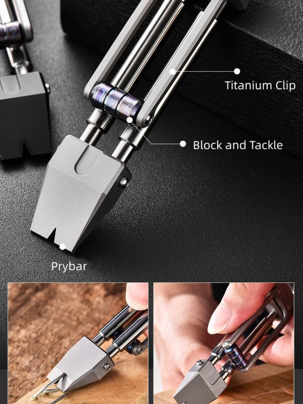 titanium edc pry bar multi tool bottle opener crowbar multifunctional portable edc tool