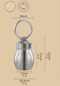 titanium waterproof pill container with hand strap