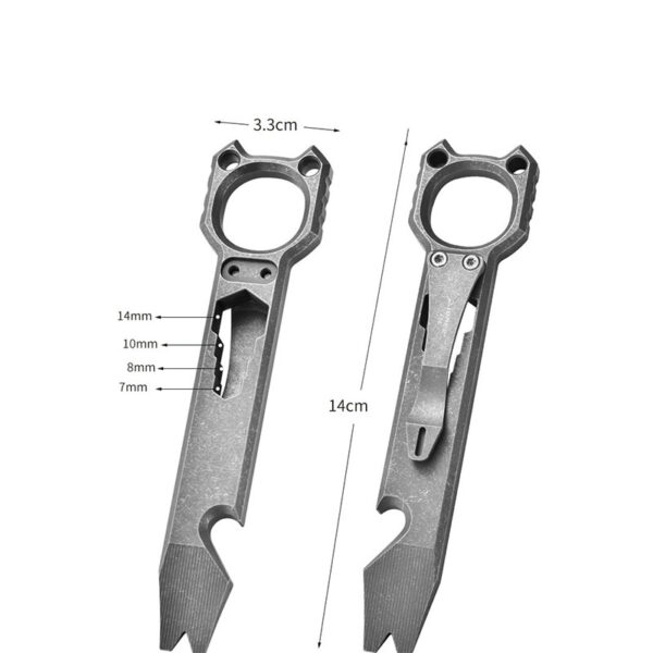 titanium pry bar with multitools