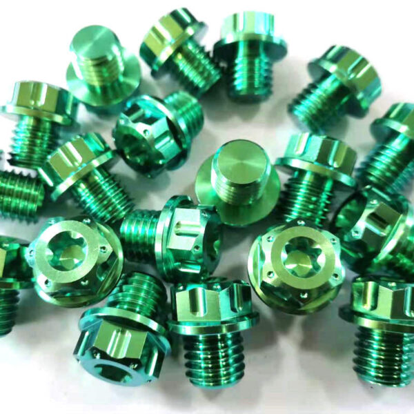 titanium rear sprocket bolts for sur ron light bee green anodized